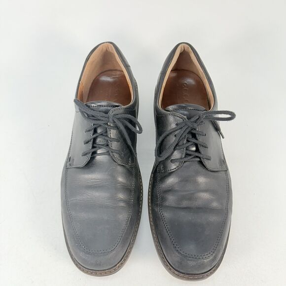 Ecco Shoes Holton Apron Toe Oxford N62111401001 Men’s Black Leather US 11 EU 45